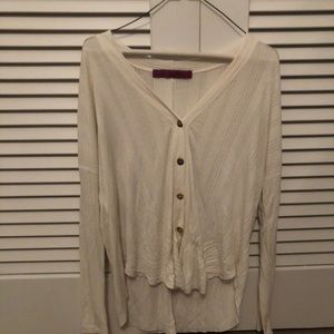 Jac Parker white long sleeve tie shirt